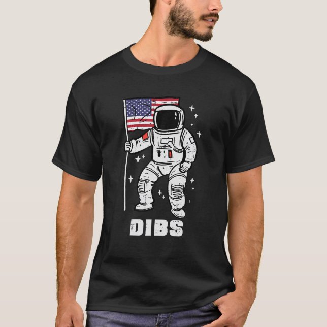 Camiseta El astronauta espacial se retira el 4 de julio de  (Anverso)
