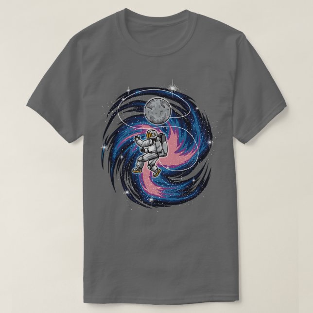 Camiseta El Astronauta Flota En La Galaxia Espacial (Diseño del anverso)