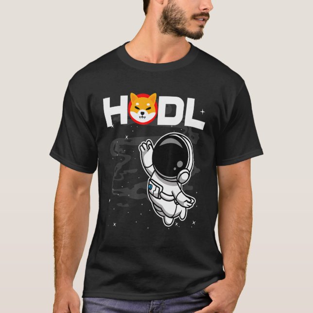 Camiseta El Astronauta Mantuvo La Moneda Shiba Inu Shib En  (Anverso)