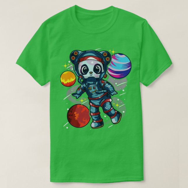 Camiseta El Astronauta Panda Bear En El Espacio (Diseño del anverso)