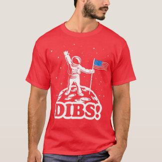 Camiseta El astronauta se balancea en América de la Luna 