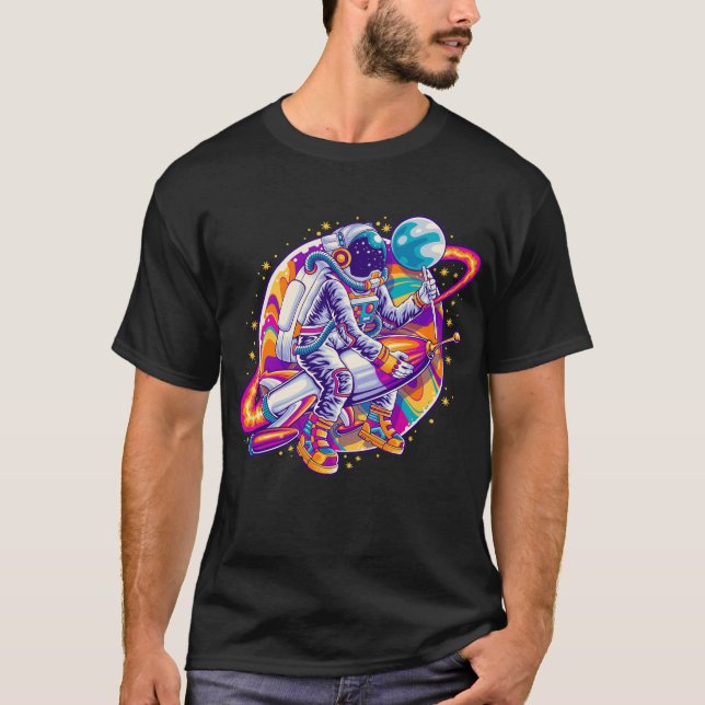 Camiseta El astronauta y el planeta de la fantasía (Anverso)