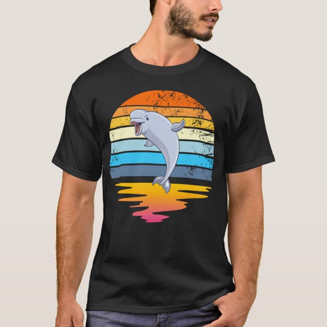 Camiseta El atardecer de la ballena Beluga salvó a las ball (Anverso)