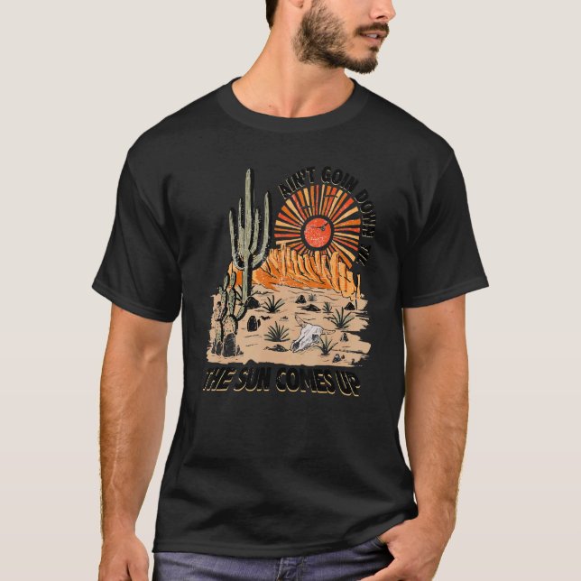 Camiseta El atardecer del desierto no va a bajar hasta que  (Anverso)