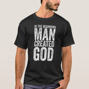 Camiseta El ateísmo critica la religión creó Dios Ateo