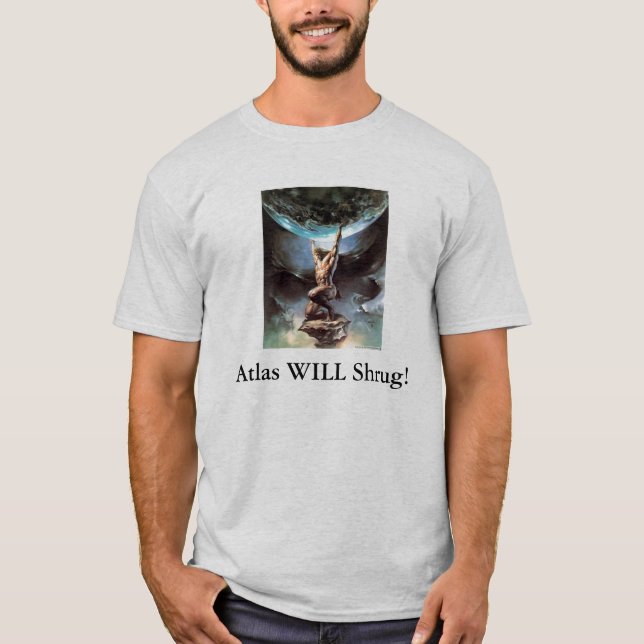 Camiseta ¡El atlas encogerá! (Anverso)