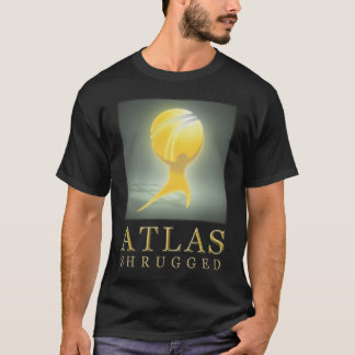 Camiseta El atlas oficial encogió el negro T del icono de