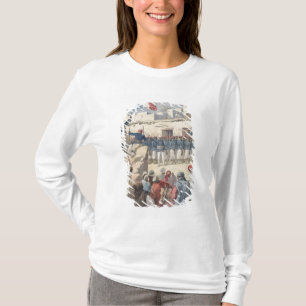 Camiseta El aumento de la bandera francesa en Tombuctú