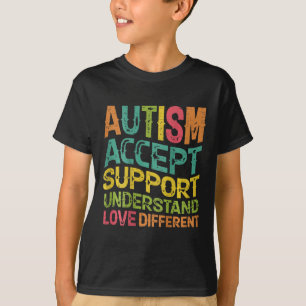Camiseta El autismo acepta el apoyo Entender el amor difere