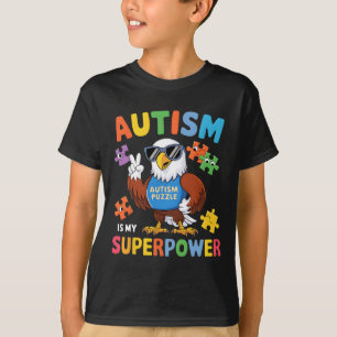 Camiseta El autismo águila es mi superpoder aceptar amor de