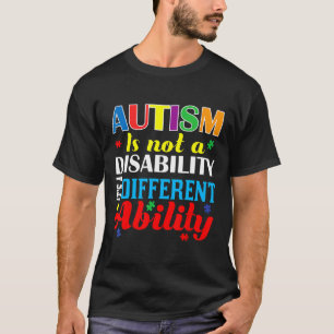 Camiseta El Autismo-Autismo No Es Una Discapacidad, Es Dife