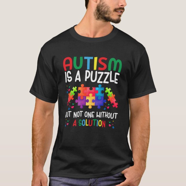 Camiseta El autismo autista es un enigma de conciencia del  (Anverso)