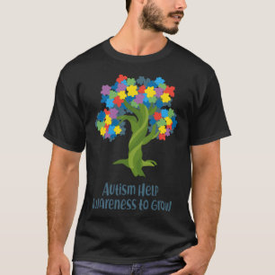 Camiseta El Autismo Ayuda A La Conciencia De Crecer Árbol C