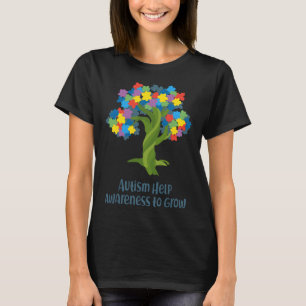 Camiseta El Autismo Ayuda A La Conciencia De Crecer Árbol C