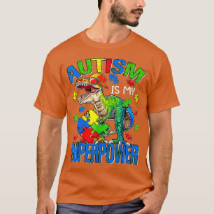 Camiseta El autismo de dinosaurio raex es mi premio al auti