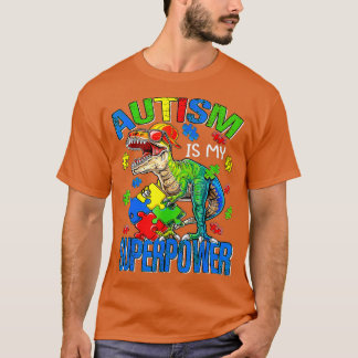 Camiseta El autismo de dinosaurio raex es mi premio al auti