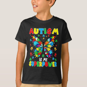 Camiseta El Autismo De La Mariposa Cuta Es Mi Chica De Auti