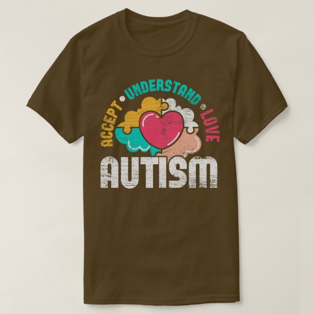 Camiseta El autismo de la pieza rompecabezas apoya la conci (Diseño del anverso)