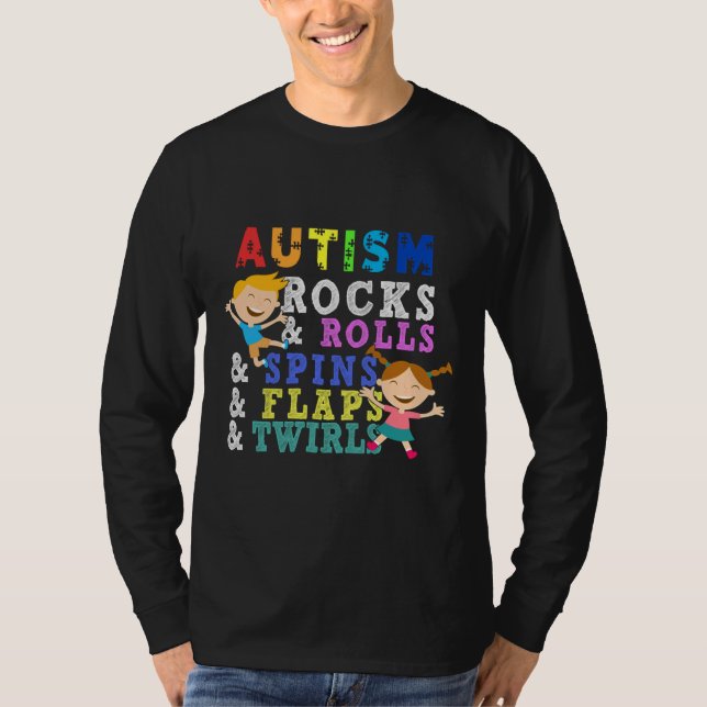 Camiseta El autismo de las piezas de rompecabezas sacude al (Anverso)