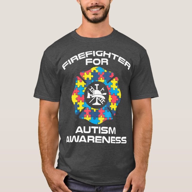 Camiseta El Autismo De Los Bomberos Merch Los Mejores Regal (Anverso)