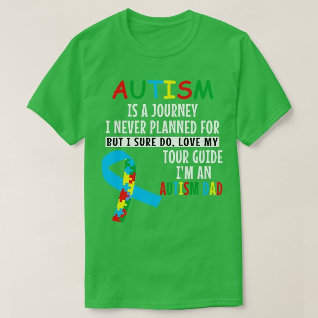 Camiseta El Autismo De Los Hombres El Autismo De Papá Es Un (Diseño del anverso)
