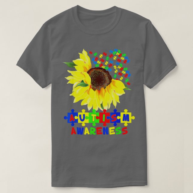 Camiseta El autismo del girasol rompe la conciencia de Guay (Diseño del anverso)