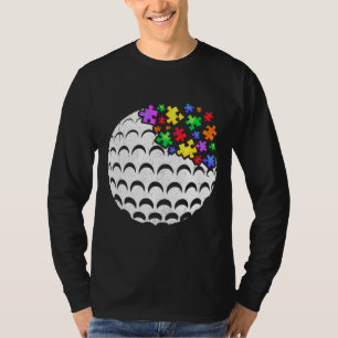 Camiseta El autismo del golf rompe a los hombres Mujeres Ni