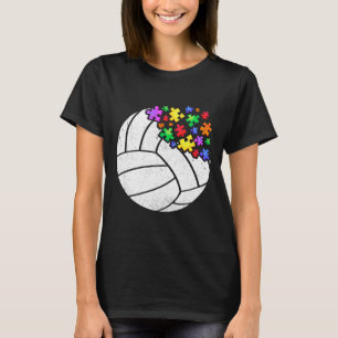 Camiseta El autismo del voleibol rompe a los hombres mujere