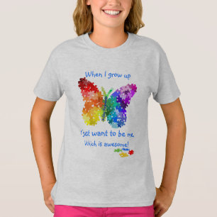 Camiseta El autismo desconcierta la mariposa cuando creco e