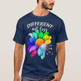 Camiseta El autismo diferente no menos girasol rompe el adv