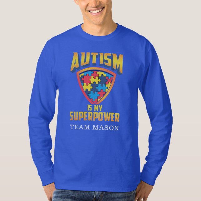 Camiseta El autismo es la coincidencia de mi familia Person (Anverso)