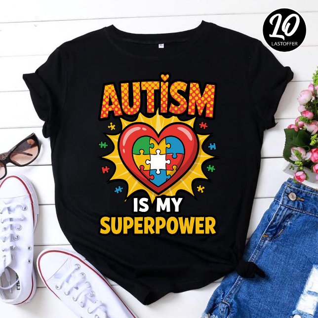 Camiseta El autismo es mi regalo de superpotencia Neurodive (Subido por el creador)