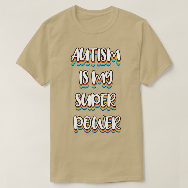 Camiseta El autismo es mi super poder 2 (Diseño del anverso)