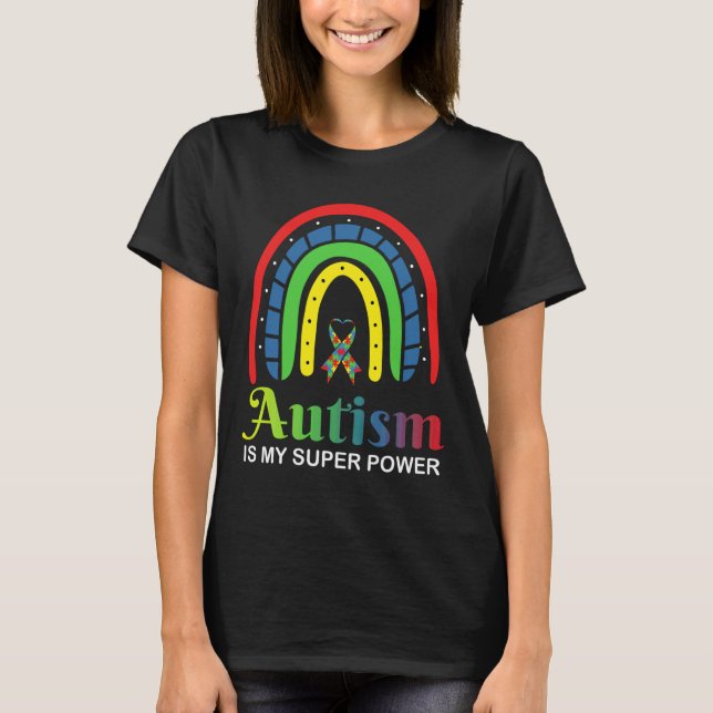 Camiseta El autismo es mi súper poder conciencia del autism (Anverso)