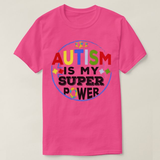 Camiseta El autismo es mi súper poder Día de Conciencia sob (Diseño del anverso)