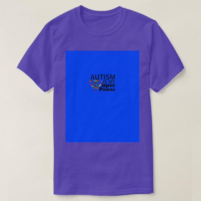 Camiseta El autismo es mi súper poder gráfico (Diseño del anverso)