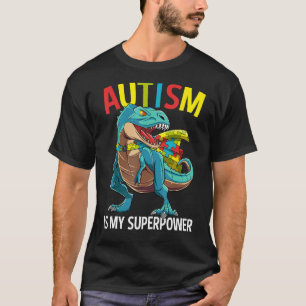 Camiseta El autismo es mi súper poder pieza del rompecabeza