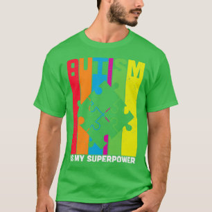 Camiseta El autismo es mi súper poder rompecabezas