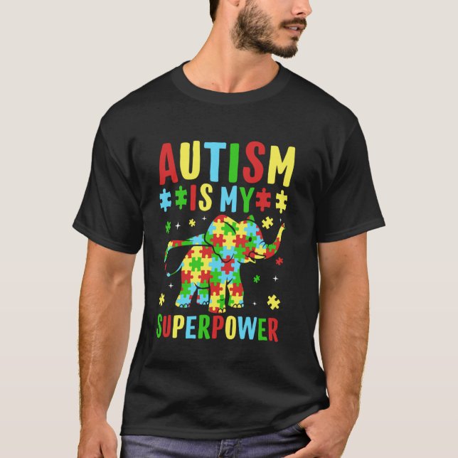 Camiseta El Autismo Es Mi Superpoder (Anverso)