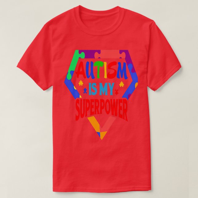 Camiseta El autismo es mi superpoder 3 (Diseño del anverso)