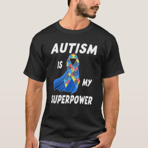 Camiseta El Autismo Es Mi Superpoder Cinta de Concientizaci