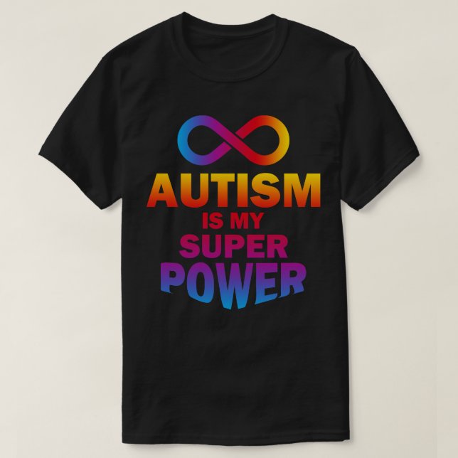 Camiseta El autismo es mi superpoder colorido (Diseño del anverso)