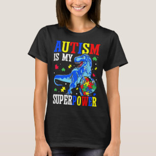 Camiseta El autismo es mi superpoder el dinosaurio de conci
