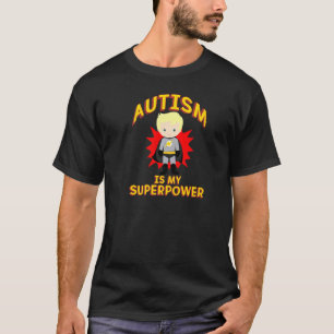 Camiseta El Autismo Es Mi Superpoder Superhéroe Niño Pelo R