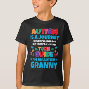 Camiseta El Autismo Es Un Viaje Que Nunca Planeé La Abuela