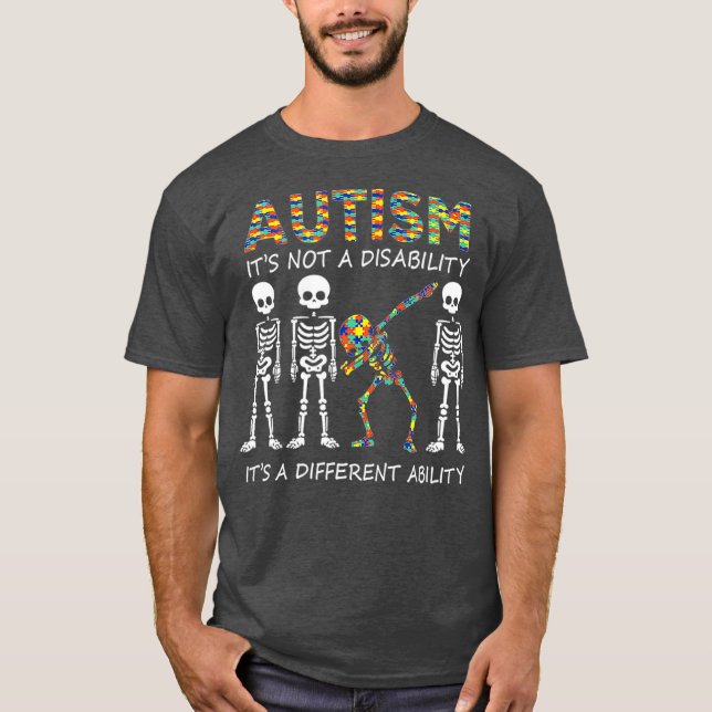 Camiseta El autismo es una habilidad diferente Funny Dabbin (Anverso)