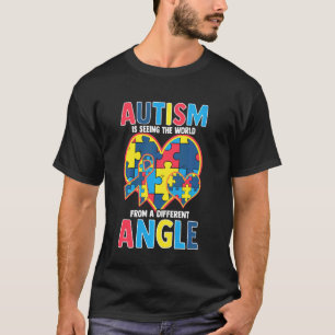 Camiseta El autismo es ver el mundo desde un ángulo diferen