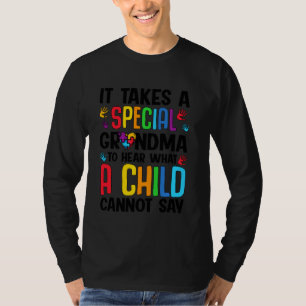 Camiseta El Autismo Lleva A La Abuela Especial A Escuchar Q