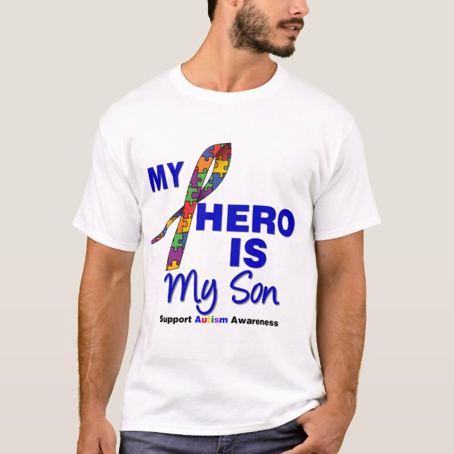 Camiseta El autismo mi héroe es mi hijo (Anverso)