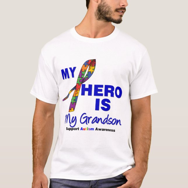 Camiseta El autismo mi héroe es mi nieto (Anverso)